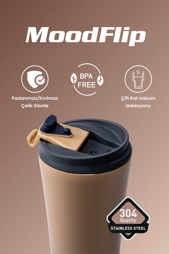 Cooker MoodFlip 400 ml Paslanmaz Çelik Bardak Termos CKR2050 - 29
