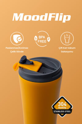 Cooker MoodFlip 400 ml Paslanmaz Çelik Bardak Termos CKR2050 - 34