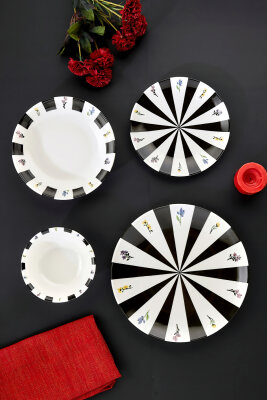 Cooker Noirelle 24 Parça Porselen Yemek Takımı CKR4277 - 1
