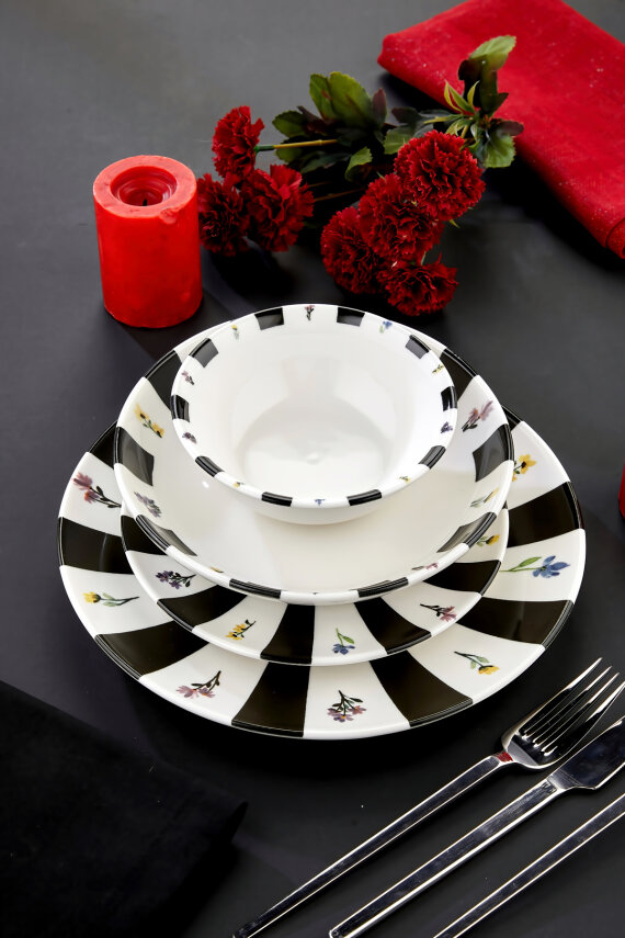 Cooker Noirelle 24 Parça Porselen Yemek Takımı CKR4277 - 3