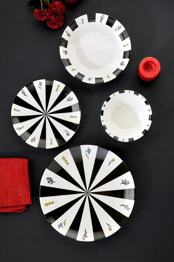 Cooker Noirelle 24 Parça Porselen Yemek Takımı CKR4277 - 4