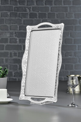 Cooker Sedef Metal Dikdörtgen Sunum Tepsisi 42 Cm CKR4746 - 3
