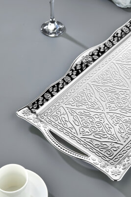 Cooker Sedef Metal Dikdörtgen Sunum Tepsisi 42 Cm CKR4746 - 4