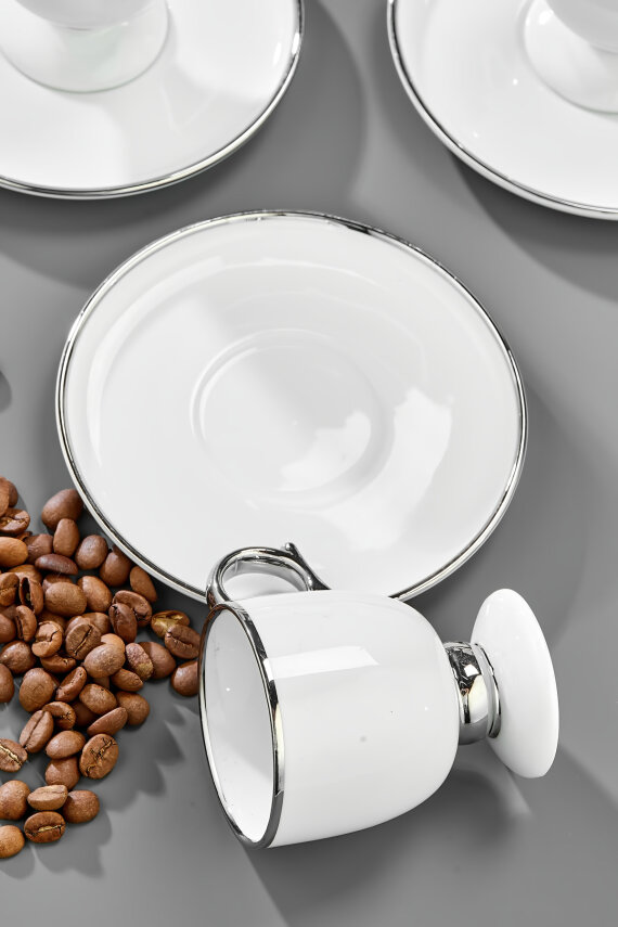 Cooker Zenora 6 Kişilik 90 ml Porselen Kahve Fincan Takımı CKR4526 - 13