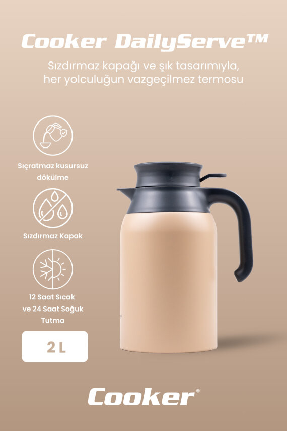 DailyServe 2 Litre Paslanmaz Çelik Termos CKR2089 - 2