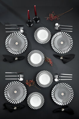 Eclipse 16 Parça 4 Kişilik Porselen Yemek Takımı CKR4837 - 5