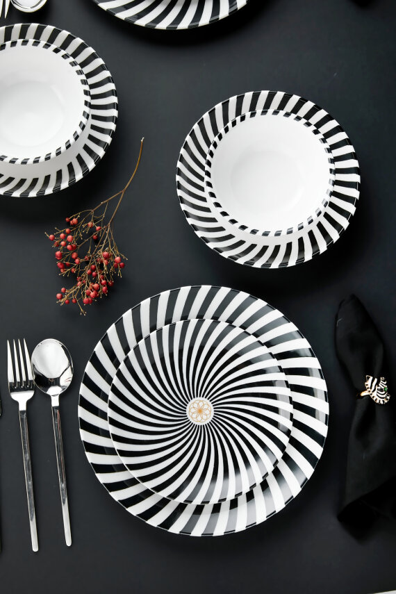 Eclipse 16 Parça 4 Kişilik Porselen Yemek Takımı CKR4837 - 6