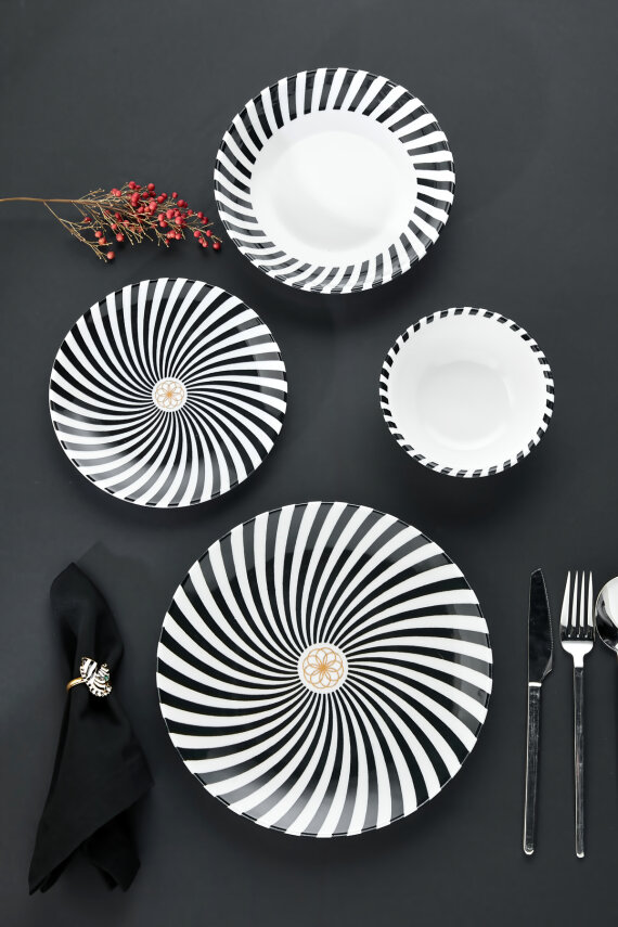 Eclipse 16 Parça 4 Kişilik Porselen Yemek Takımı CKR4837 - 7