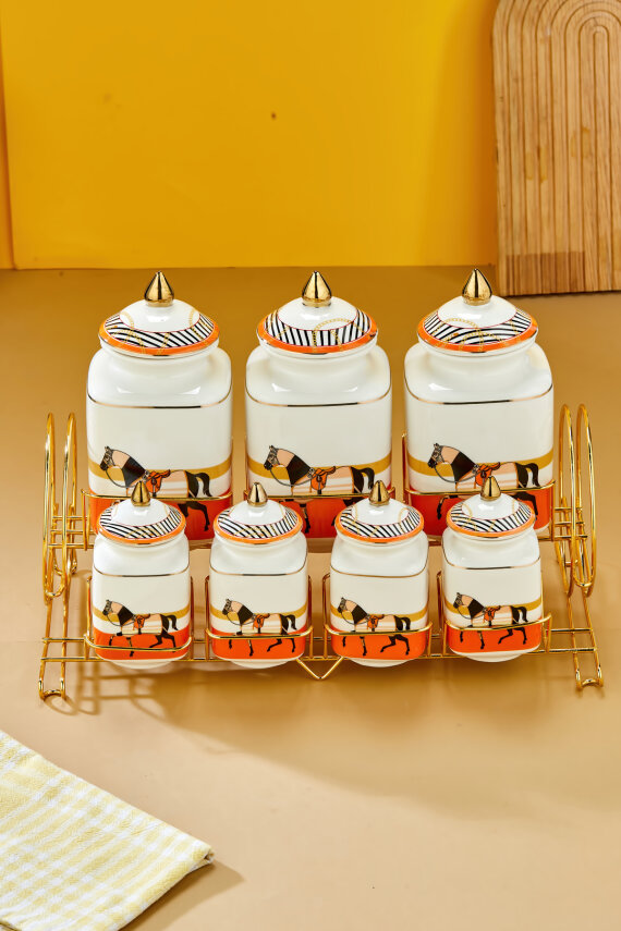 Cooker Hürrem 7'li Standlı Baharat Saklama Seti CKR3779 - 1