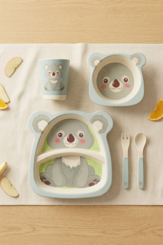 Koalino 5 Parça Bambu Çocuk Mama Seti YK7004 - 1
