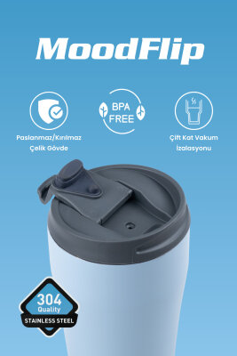 MoodFlip 400 ml Paslanmaz Çelik Bardak Termos CKR2049 - 9