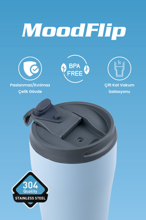 MoodFlip 400 ml Paslanmaz Çelik Bardak Termos CKR2049 - 9
