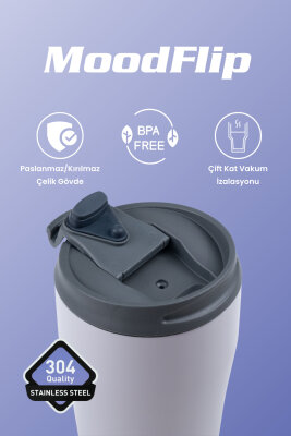 MoodFlip 400 ml Paslanmaz Çelik Bardak Termos CKR2049 - 12
