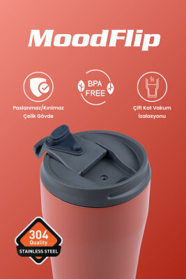 MoodFlip 400 ml Paslanmaz Çelik Bardak Termos CKR2049 - 15