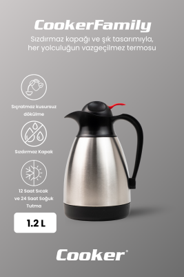 Cooker Family 1.2 Litre Paslanmaz Çelik Termos CKR2003 - 2