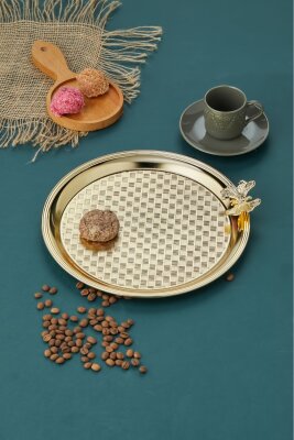 Cooker Kelebekli Yuvarlak Sunum Tepsisi 25 cm - 3