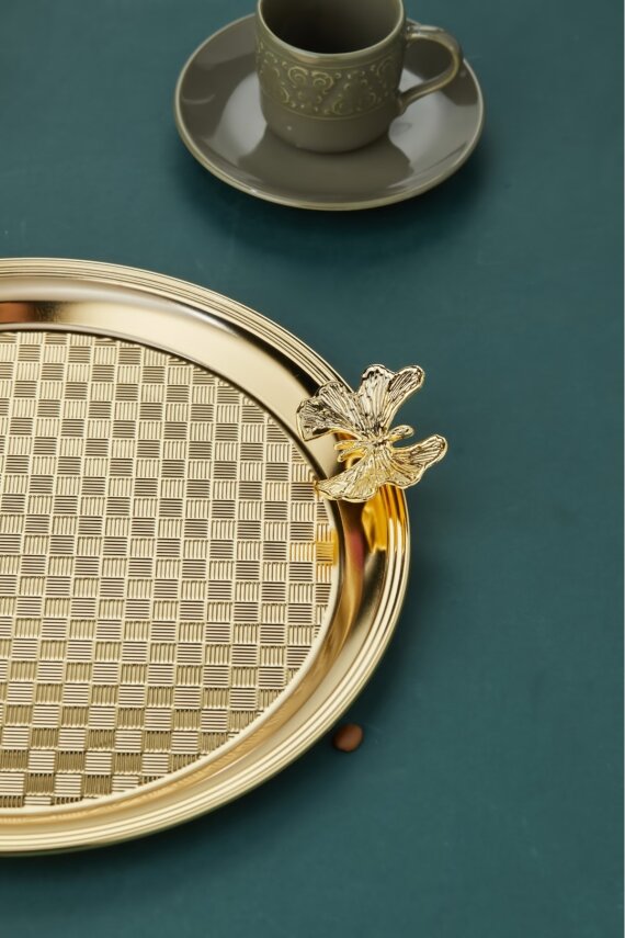 Cooker Kelebekli Yuvarlak Sunum Tepsisi 25 cm - 4