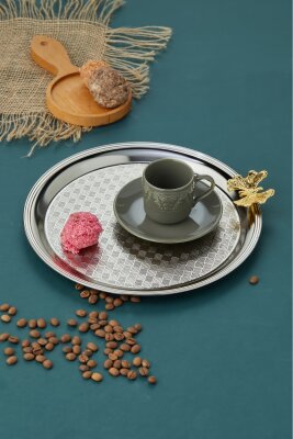 Cooker Kelebekli Yuvarlak Sunum Tepsisi 25 cm - 5