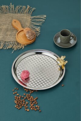 Cooker Kelebekli Yuvarlak Sunum Tepsisi 25 cm - 6