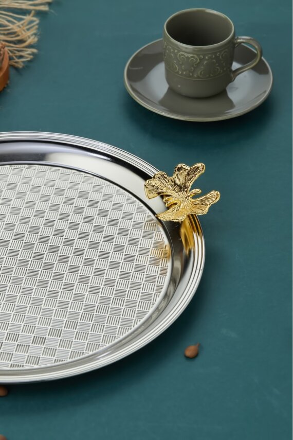 Cooker Kelebekli Yuvarlak Sunum Tepsisi 25 cm - 8